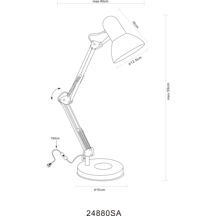 Globo - Stolna svjetiljka 1xE27/40W/230V