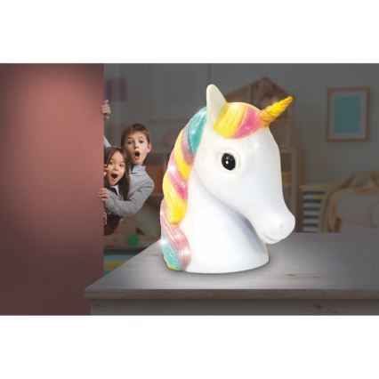 Globo - LED Dječja noćna lampica LED/1W/230/4,5V 3xAA jednorog