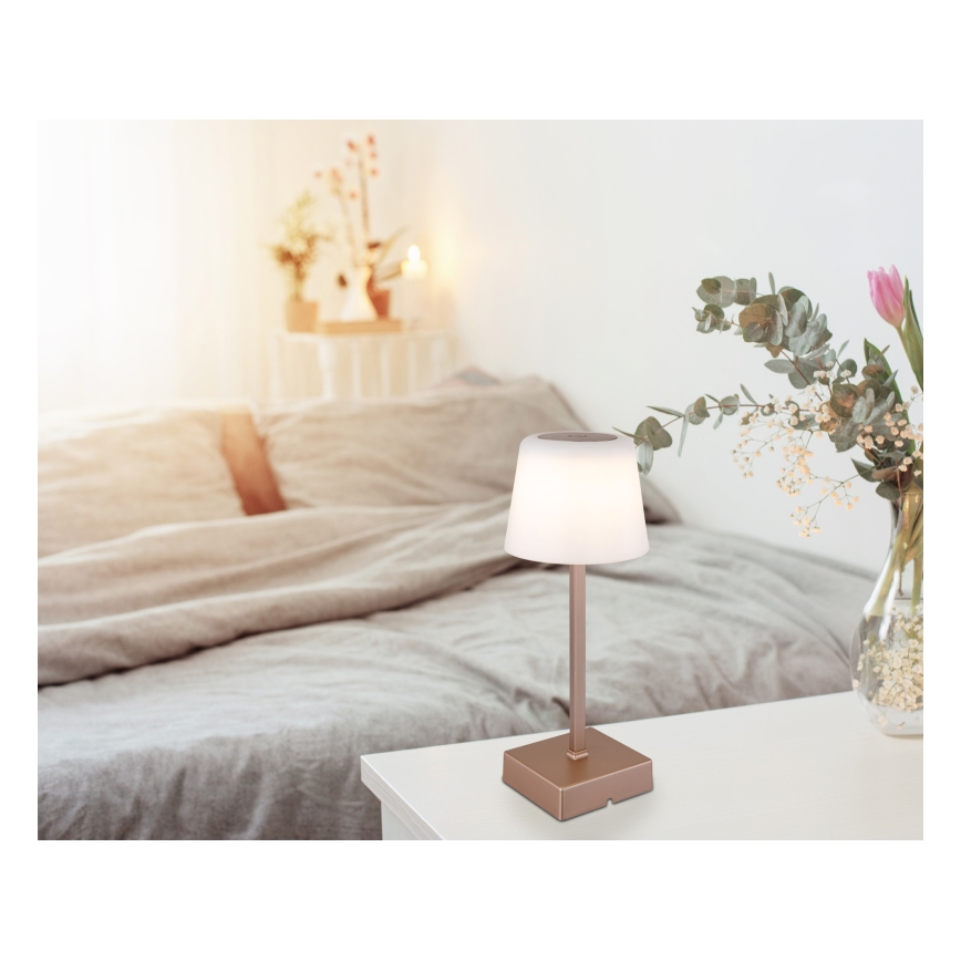 Globo - LED Prigušiva stolna lampa na dodir LED/2W/5V 3000/4500/6500K 800 mAh bež