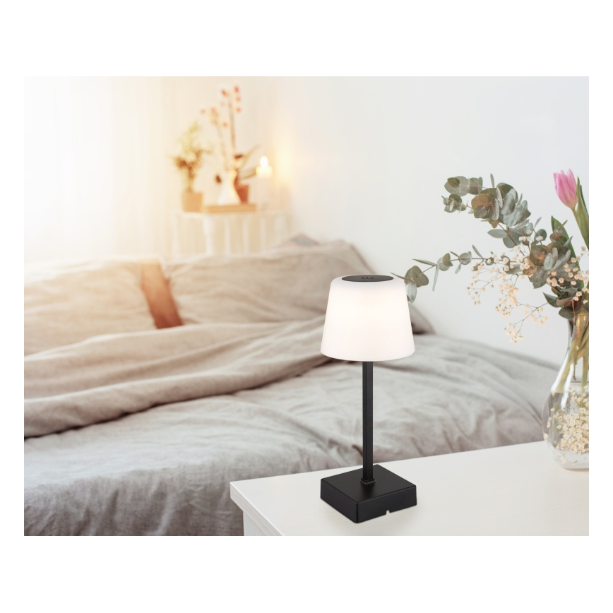 Globo - LED Prigušiva stolna lampa na dodir LED/2W/5V 3000/4500/6500K 800 mAh crna