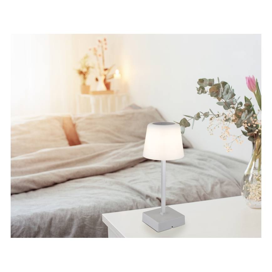 Globo - LED Prigušiva stolna lampa na dodir LED/2W/5V 3000/4500/6500K 800 mAh srebrna