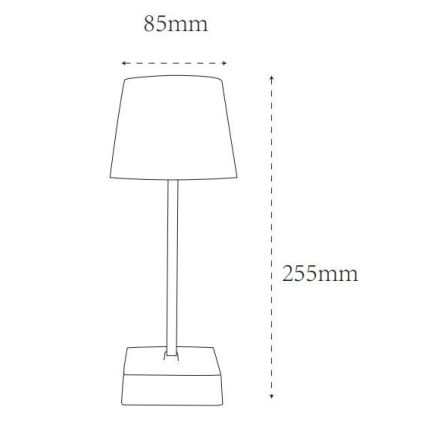 Globo - LED Prigušiva stolna lampa na dodir LED/2W/5V 3000/4500/6500K 800 mAh srebrna