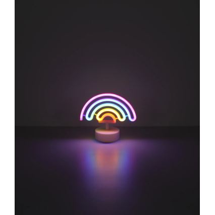 Globo - LED Neonska stolna dekoracija LED/2W/3xAA duga