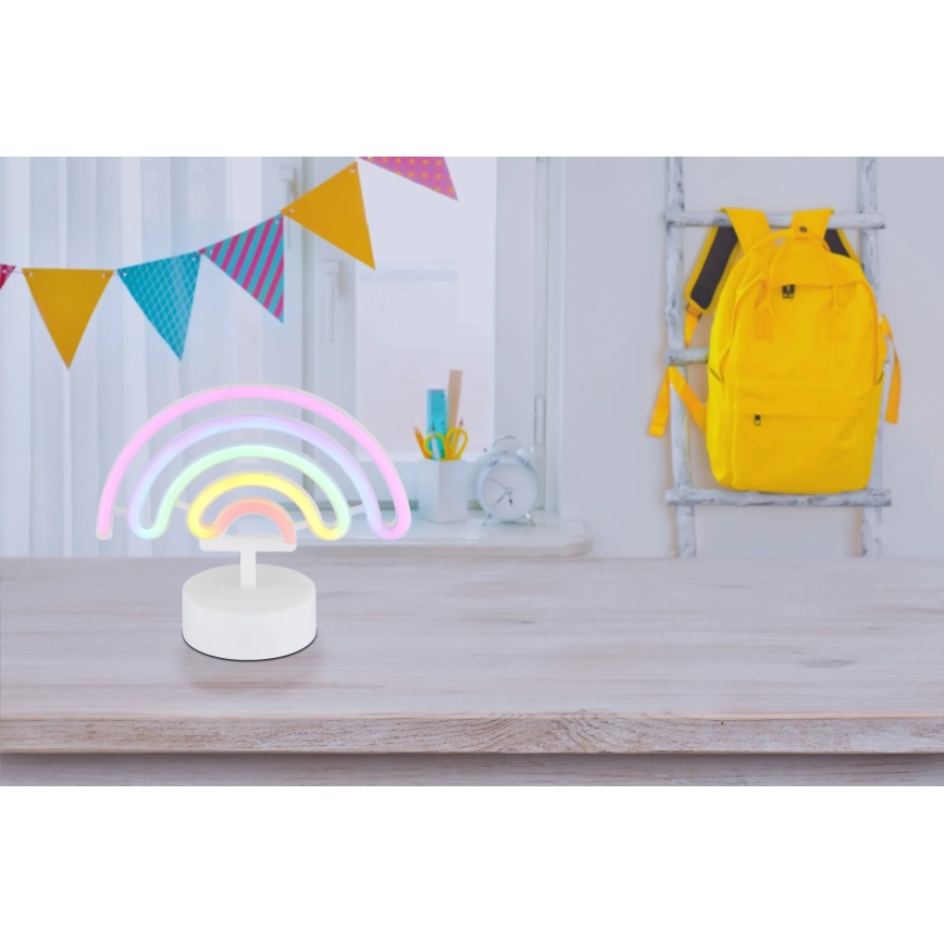 Globo - LED Neonska stolna dekoracija LED/2W/3xAA duga