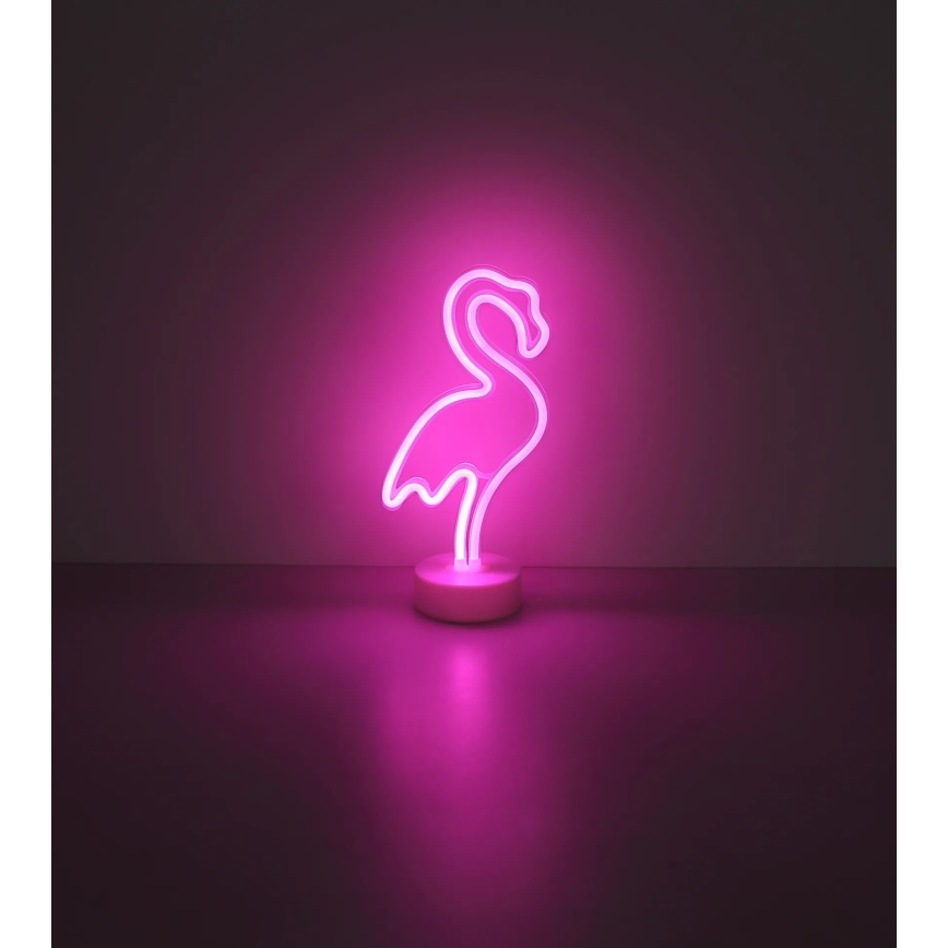 Globo - LED Neonska stolna dekoracija LED/2W/3xAA flamingo