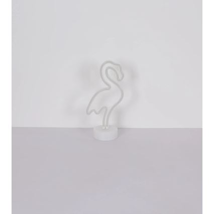 Globo - LED Neonska stolna dekoracija LED/2W/3xAA flamingo
