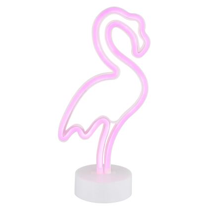 Globo - LED Neonska stolna dekoracija LED/2W/3xAA flamingo