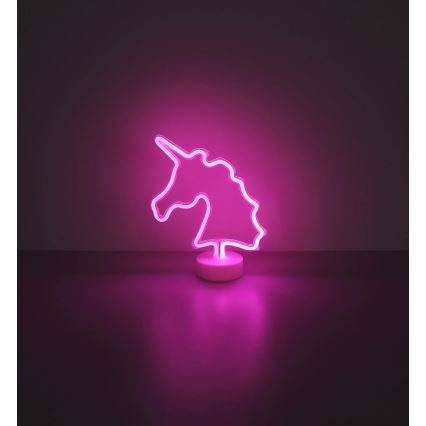 Globo - LED Neonska stolna dekoracija LED/2W/3xAA jednorog