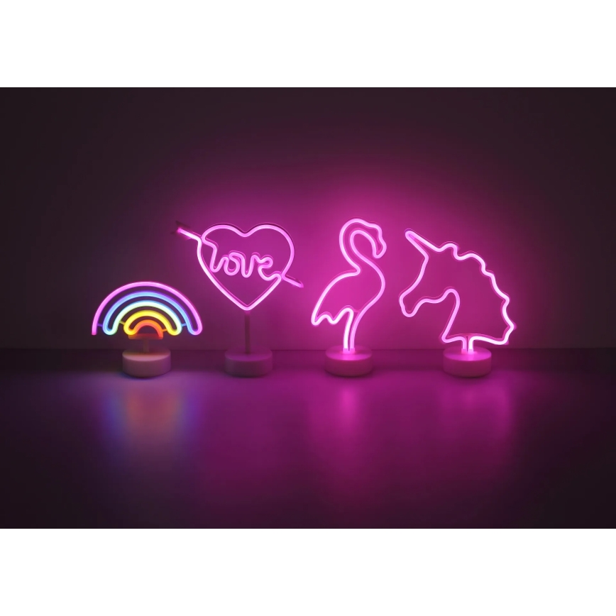Globo - LED Neonska stolna dekoracija LED/2W/3xAA jednorog