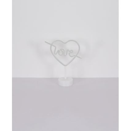 Globo - LED Neonska stolna dekoracija LED/2W/3xAA srce