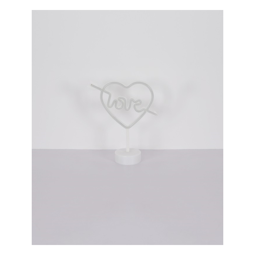 Globo - LED Neonska stolna dekoracija LED/2W/3xAA srce
