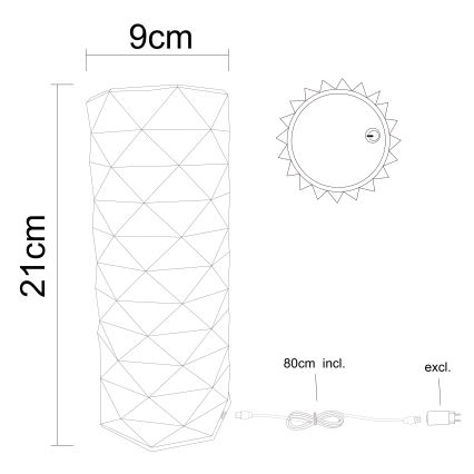 Globo - LED stolna lampa s dodirnim upravljanjem svjetline LED/1W/5V 2700/4000/6500K 800 mAh