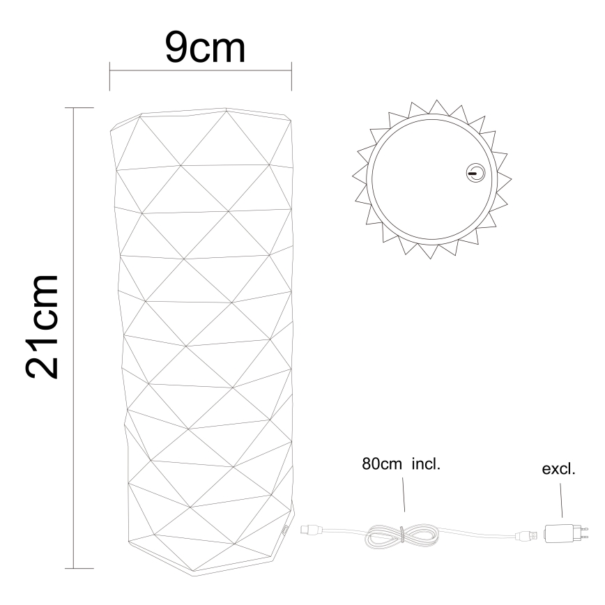 Globo - LED stolna lampa s dodirnim upravljanjem svjetline LED/1W/5V 2700/4000/6500K 800 mAh