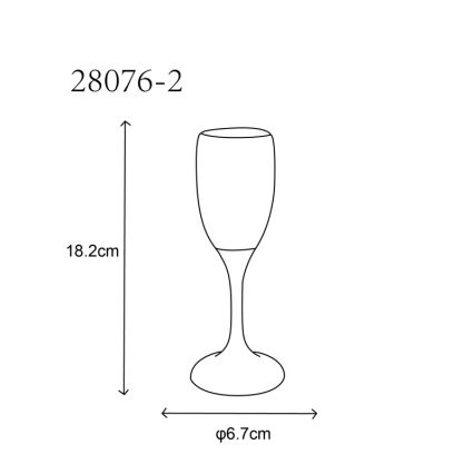 Globo - SET 2x LED Čaša LED/0,06W/2xCR2032