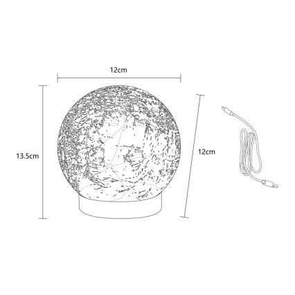 Globo - LED Dekorativna punjiva stolna lampa 25xLED/0,06W/5V 600 mAh IP44
