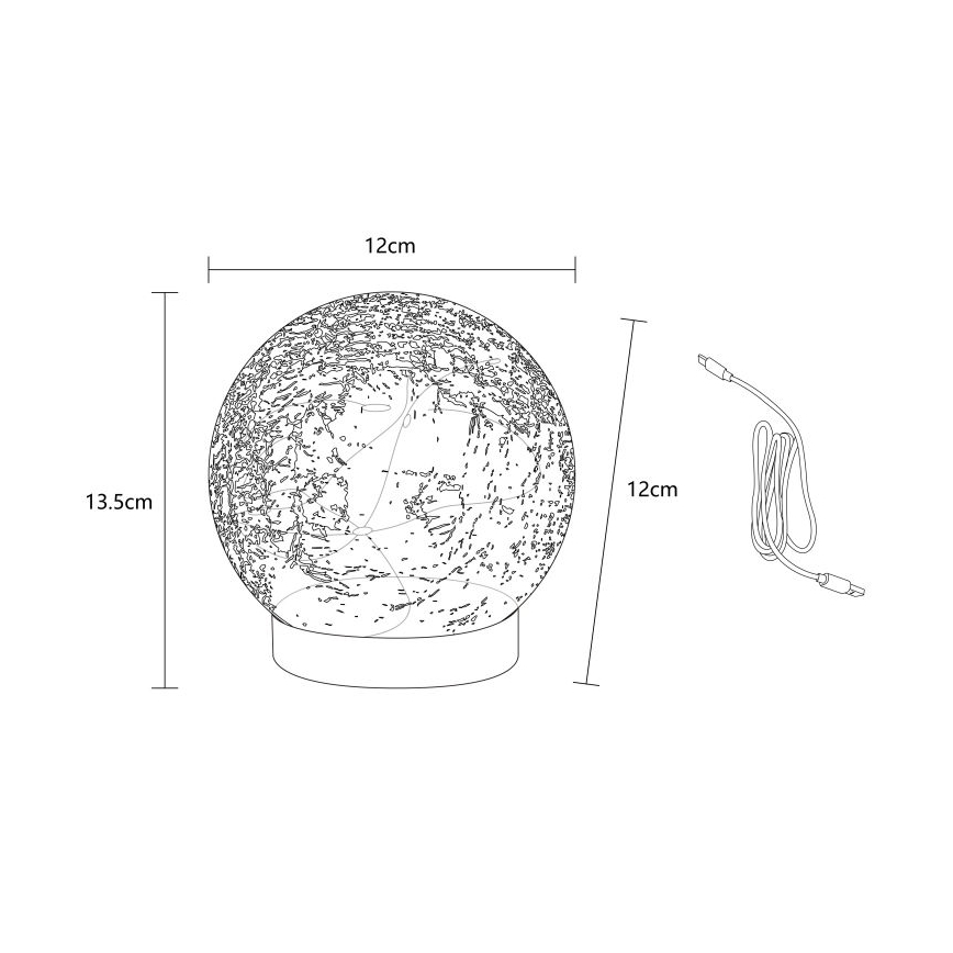 Globo - LED Dekorativna punjiva stolna lampa 25xLED/0,06W/5V 600 mAh IP44