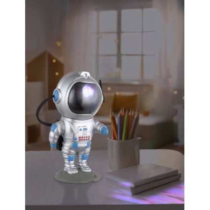 Globo - LED RGB Stolna lampa LED/4,5W/5V astronaut srebrna