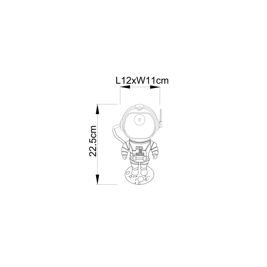 Globo - LED RGB Stolna lampa LED/4,5W/5V astronaut srebrna