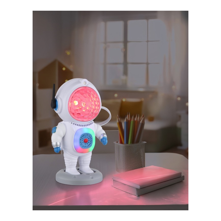 Globo - LED RGB Stolna lampa LED/6W/5V astronaut bijela