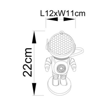 Globo - LED RGB Stolna lampa LED/6W/5V astronaut bijela
