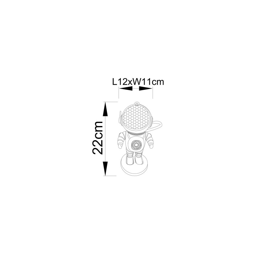 Globo - LED RGB Stolna lampa LED/6W/5V astronaut bijela