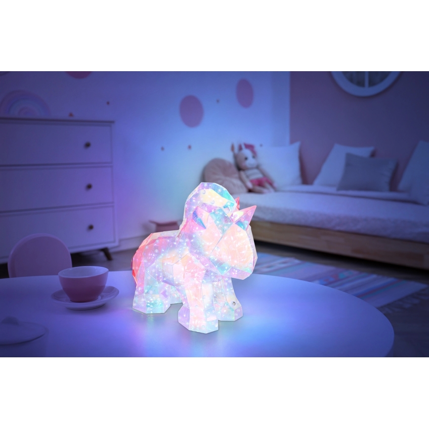 Globo - Punjiva LED stolna dekoracija s prigušivanjem LED/4W/5V 1800 mAh, jednorog