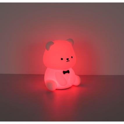Globo - LED RGBW prigušivo punjivo dječje noćno svjetlo LED/1W/5V 1200 mAh medvjedić