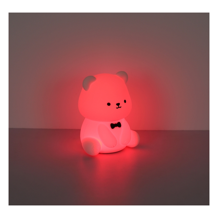 Globo - LED RGBW prigušivo punjivo dječje noćno svjetlo LED/1W/5V 1200 mAh medvjedić