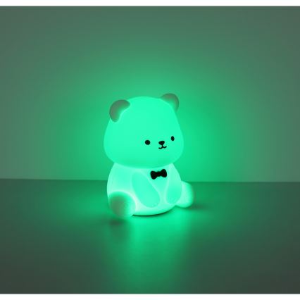 Globo - LED RGBW prigušivo punjivo dječje noćno svjetlo LED/1W/5V 1200 mAh medvjedić