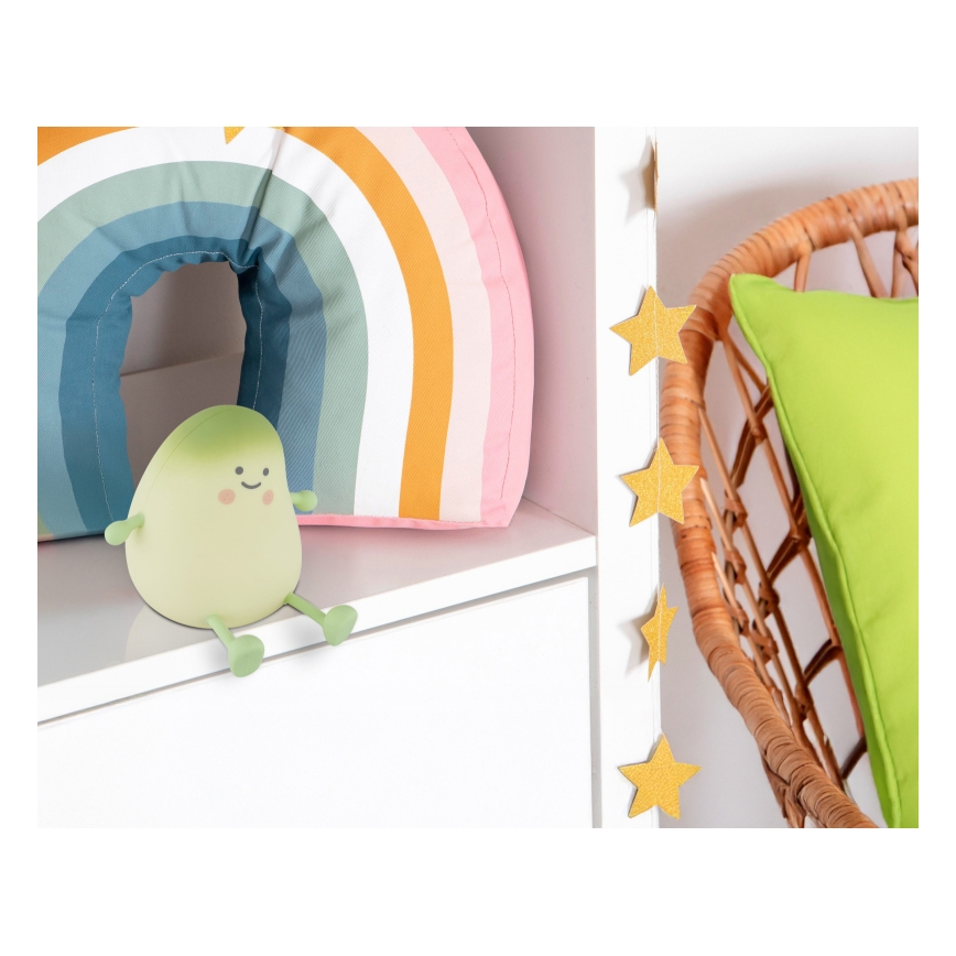 Globo - LED RGBW punjiva dječja noćna svjetiljka s mogućnošću prigušivanja LED/2W/5V 1200 mAh mango