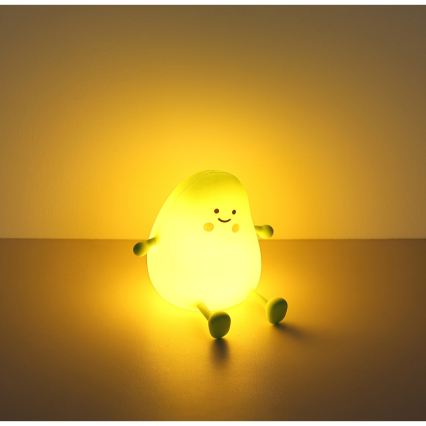 Globo - LED RGBW punjiva dječja noćna svjetiljka s mogućnošću prigušivanja LED/2W/5V 1200 mAh mango