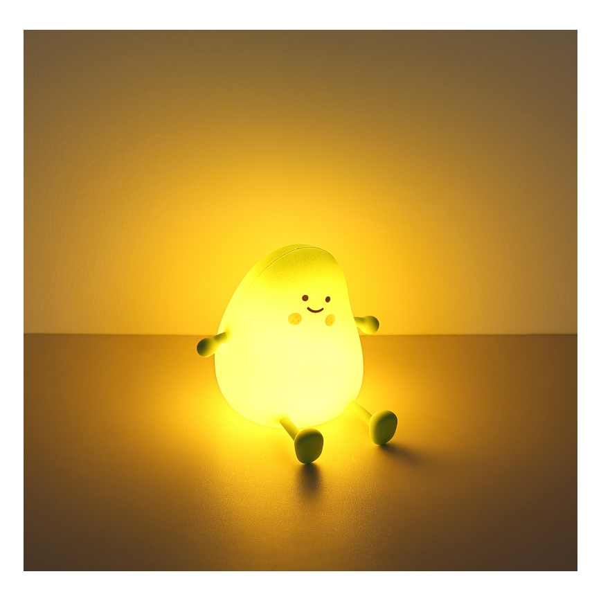 Globo - LED RGBW punjiva dječja noćna svjetiljka s mogućnošću prigušivanja LED/2W/5V 1200 mAh mango