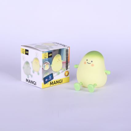 Globo - LED RGBW punjiva dječja noćna svjetiljka s mogućnošću prigušivanja LED/2W/5V 1200 mAh mango