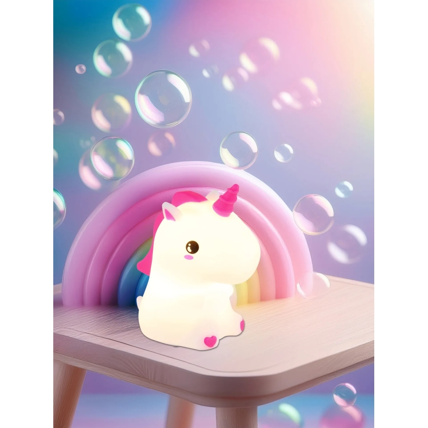 Globo - LED RGBW Prigušivo punjivo dječje noćno svjetlo LED/1,5W/5V 1200 mAh jednorog