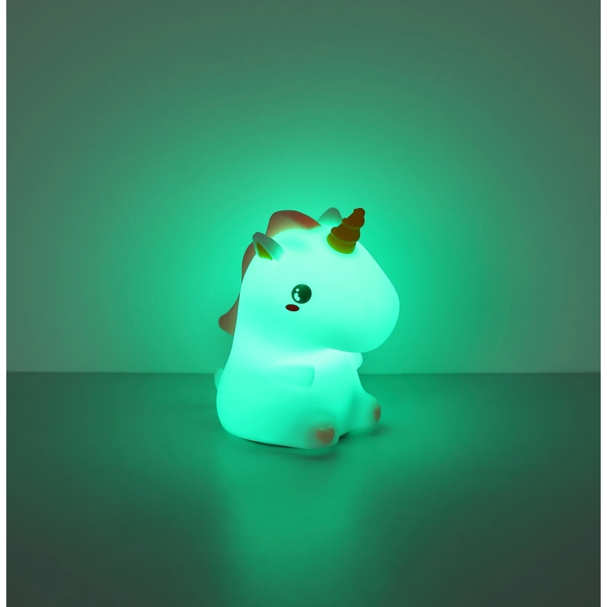 Globo - LED RGBW Prigušivo punjivo dječje noćno svjetlo LED/1,5W/5V 1200 mAh jednorog