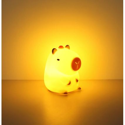 Globo - LED RGBW punjivo dječje noćno svjetlo s podesivom svjetlinom LED/1,5W/5V 1200 mAh kapibara
