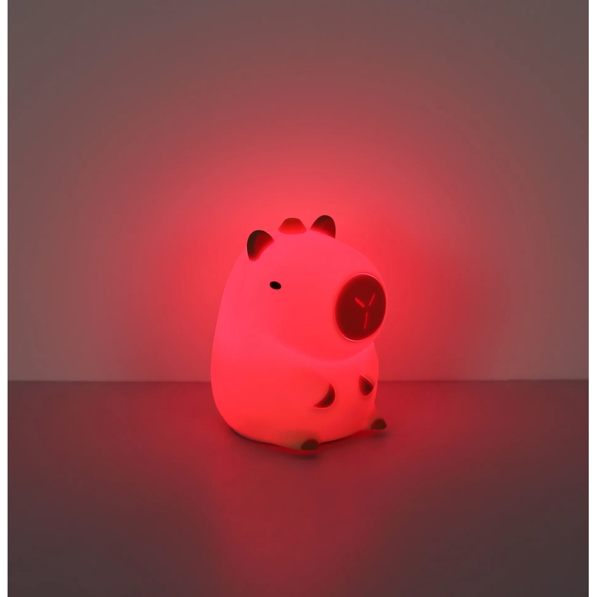 Globo - LED RGBW punjivo dječje noćno svjetlo s podesivom svjetlinom LED/1,5W/5V 1200 mAh kapibara