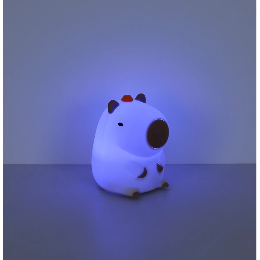Globo - LED RGBW punjivo dječje noćno svjetlo s podesivom svjetlinom LED/1,5W/5V 1200 mAh kapibara