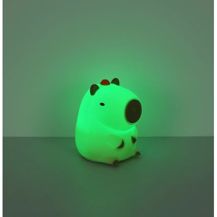 Globo - LED RGBW punjivo dječje noćno svjetlo s podesivom svjetlinom LED/1,5W/5V 1200 mAh kapibara
