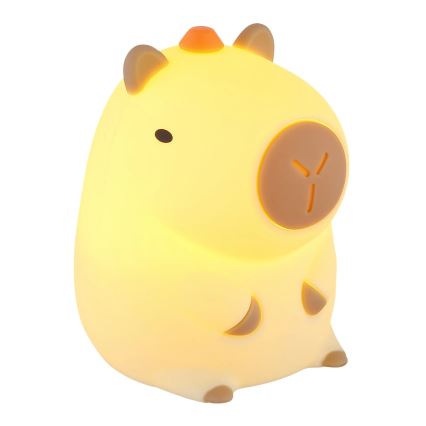 Globo - LED RGBW punjivo dječje noćno svjetlo s podesivom svjetlinom LED/1,5W/5V 1200 mAh kapibara