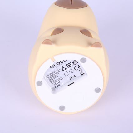 Globo - LED RGBW punjivo dječje noćno svjetlo s podesivom svjetlinom LED/1,5W/5V 1200 mAh kapibara