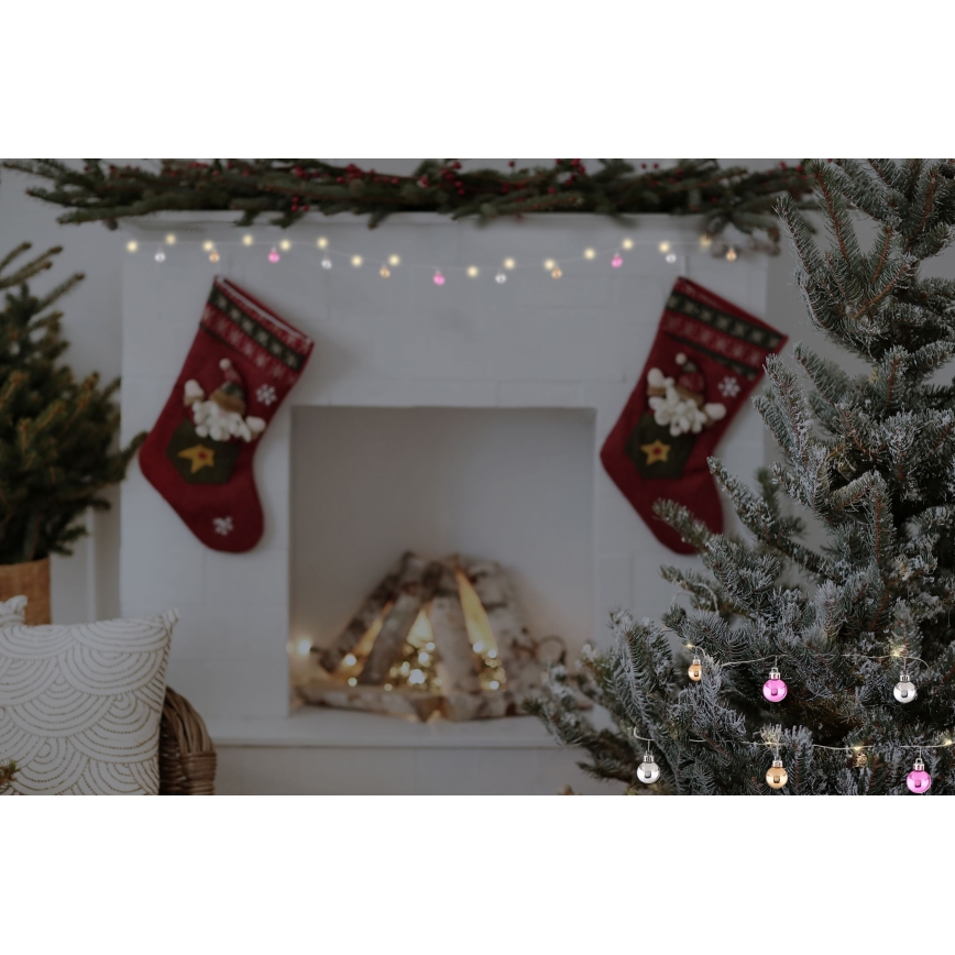 Globo - LED svjetlosni niz 20xLED/2xAA, 2,2 m, topla bijela