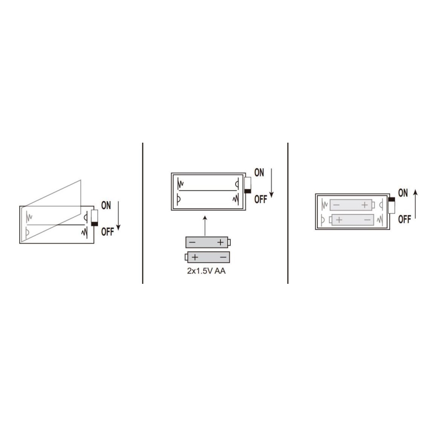 Globo - LED svjetlosni niz 20xLED/2xAA, 2,2 m, topla bijela