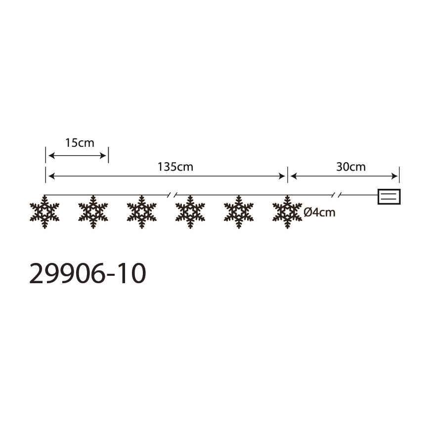Globo 29906-10 - LED Dekorativni lanac 10xLED/0,03W/2xAA