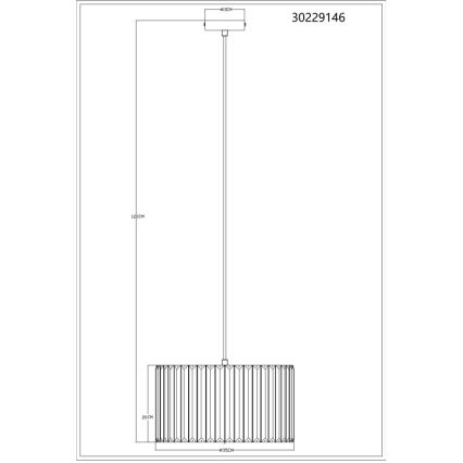 Globo - Luster na sajli 1xE27/60W/230V pr. 35 cm