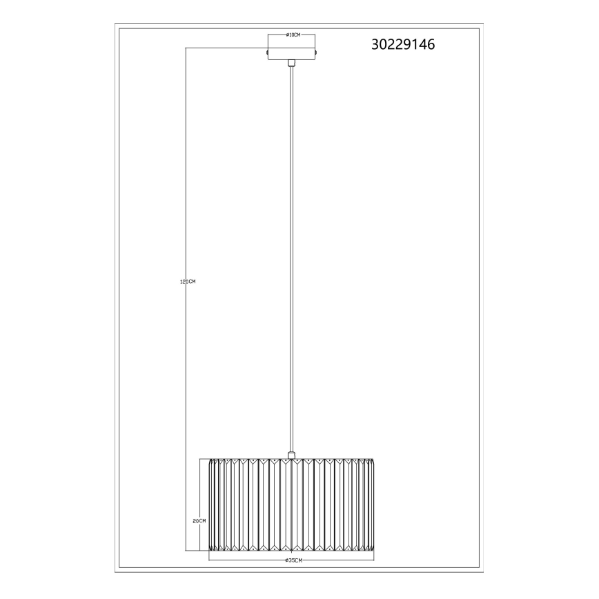 Globo - Luster na sajli 1xE27/60W/230V pr. 35 cm