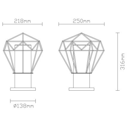 Globo - Vanjska lampa 1xE27/15W/230V IP44