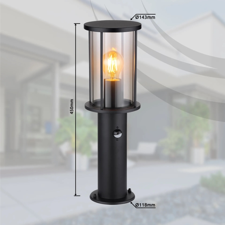 Globo - Vanjska lampa sa senzorom 1xE27/60W/230V IP54 45cm