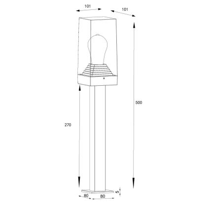 Globo - Vanjska lampa 1xE27/40W/230V IP44
