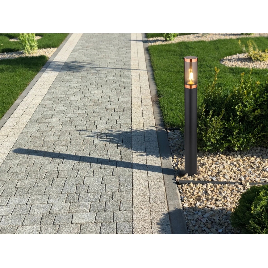 Globo - Vanjska lampa 1xE27/23W/230V IP44 80 cm crna/bakar